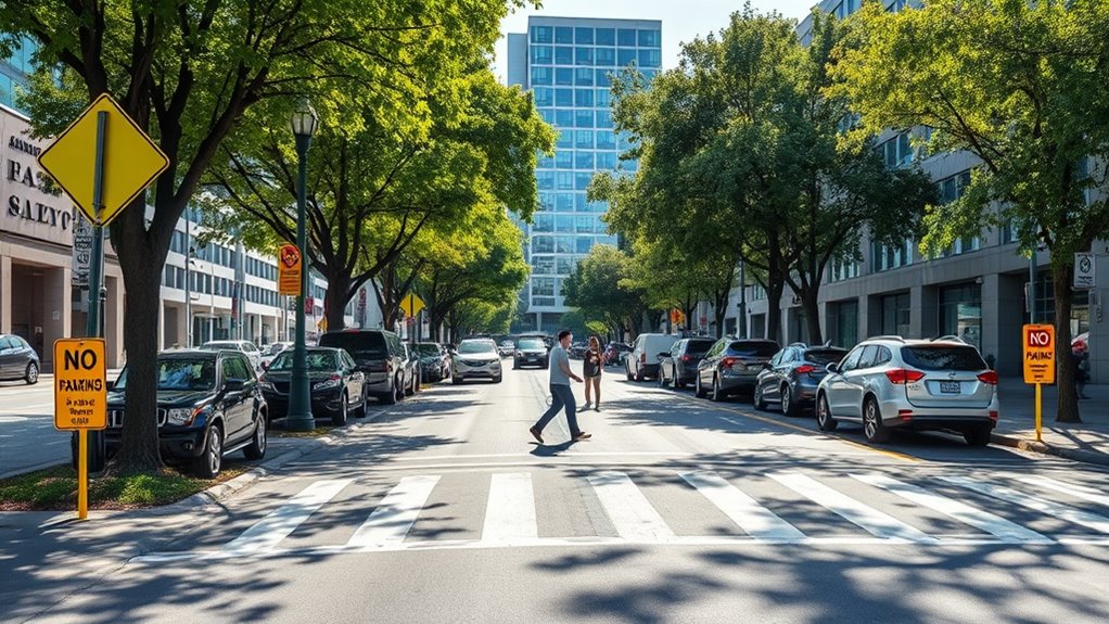 parking regulations near crosswalks